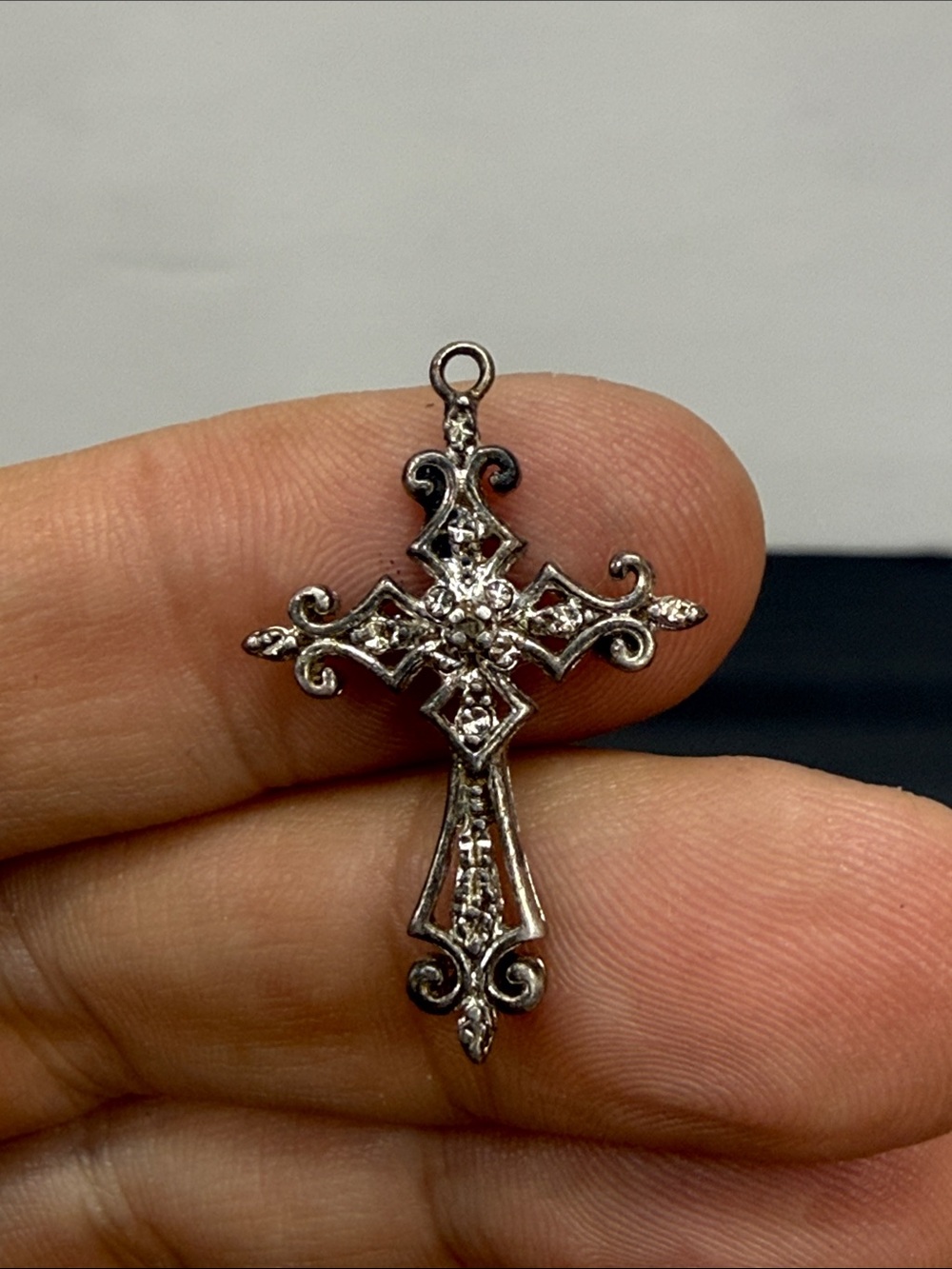 Sterling Silver Ornate Cross Pendant - Elegant Women’s Jewelry
